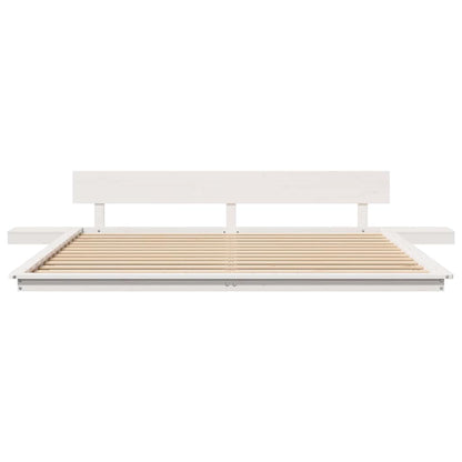 Struttura del letto Bianco 200 x 200 cm legno