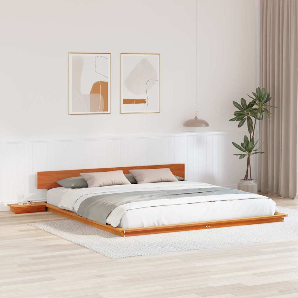 Struttura del letto Marrone 200 x 200 cm legno