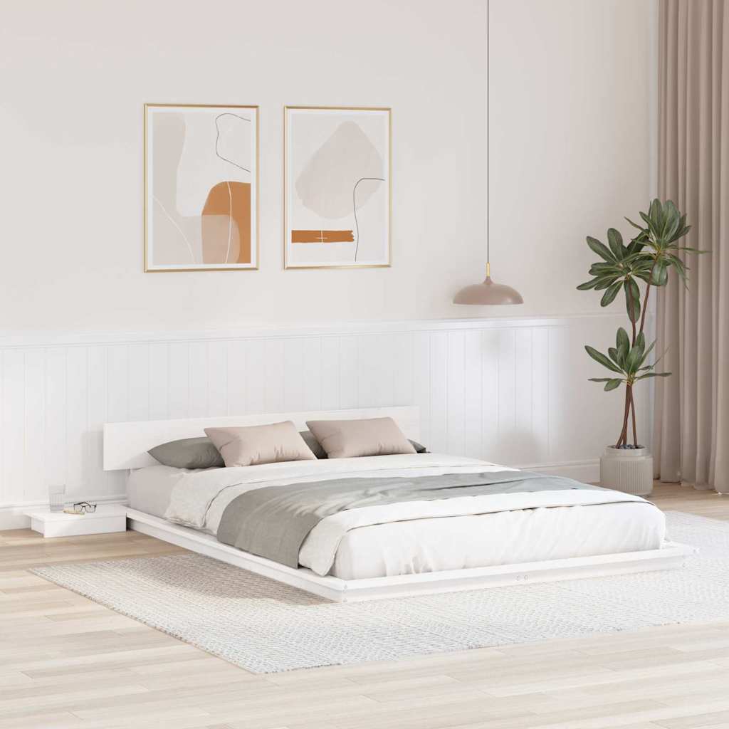 Struttura del letto Bianco 150 x 200 cm legno