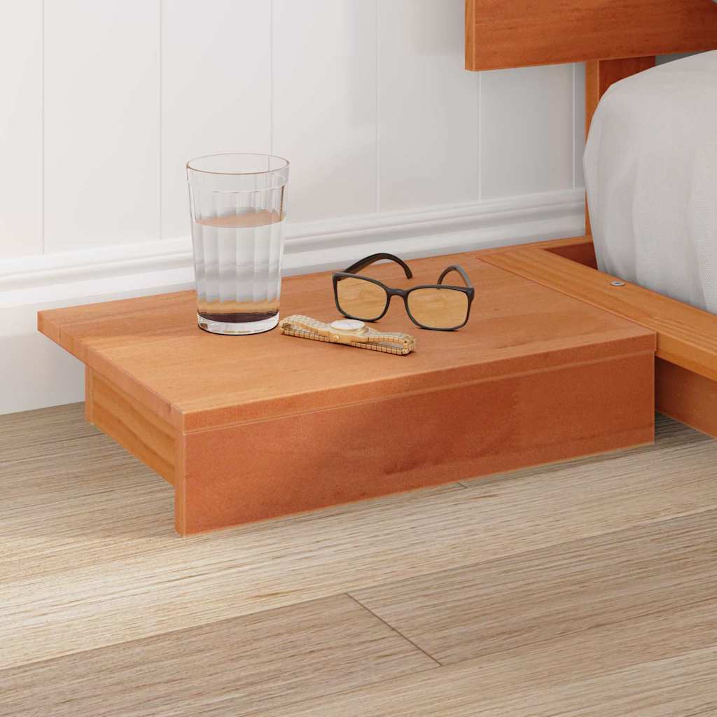 Struttura del letto con testiera Marrone 140 x 200 cm legno