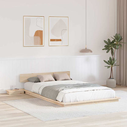 Struttura del letto Marrone 140 x 190 cm legno