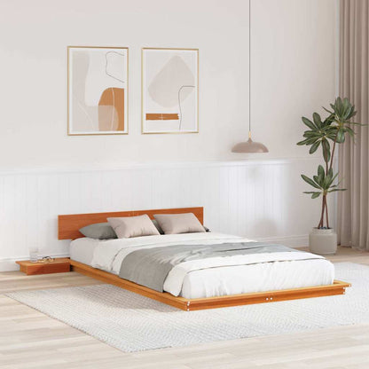 Struttura del letto Marrone 135 x 190 cm legno