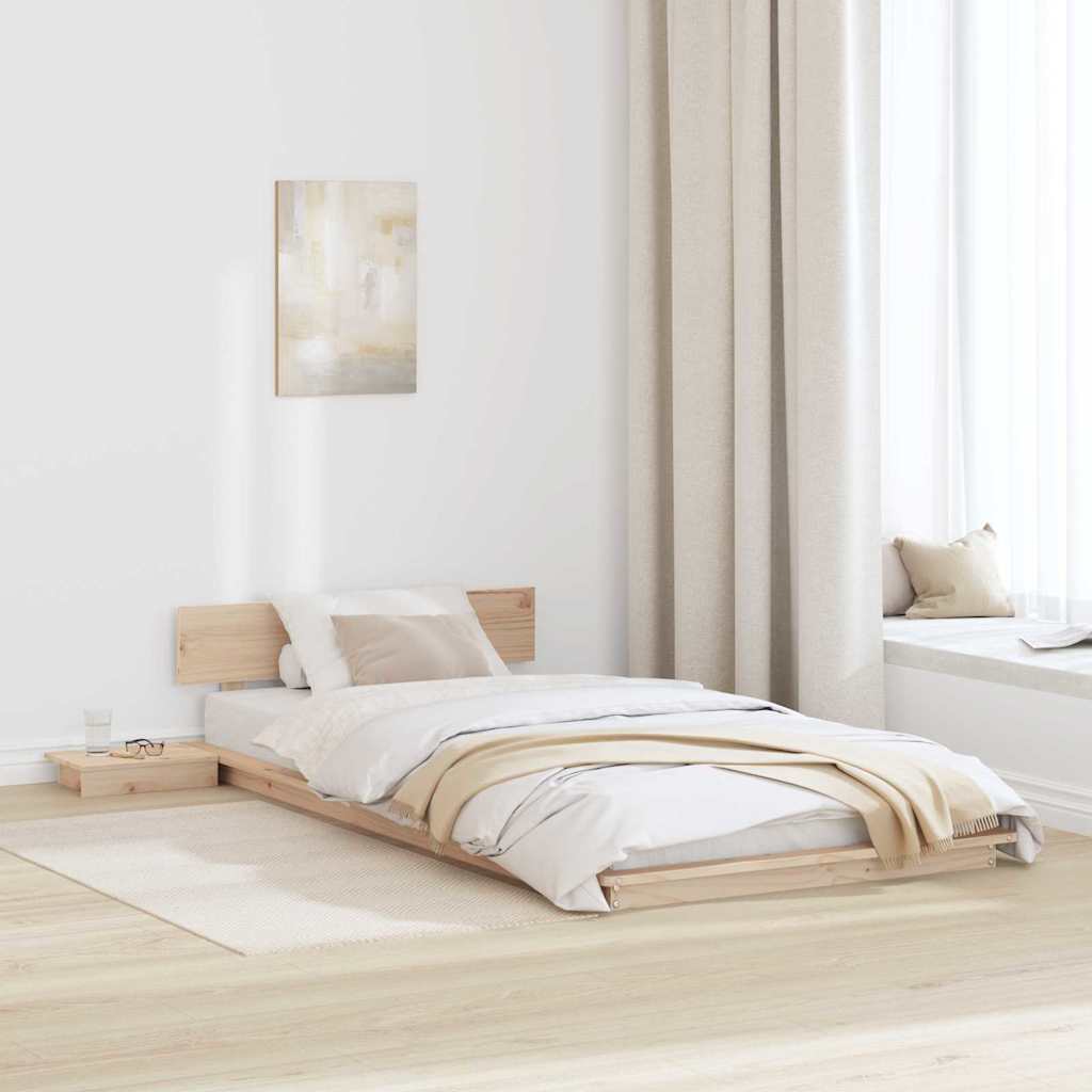 Struttura del letto Marrone 90 x 190 cm legno