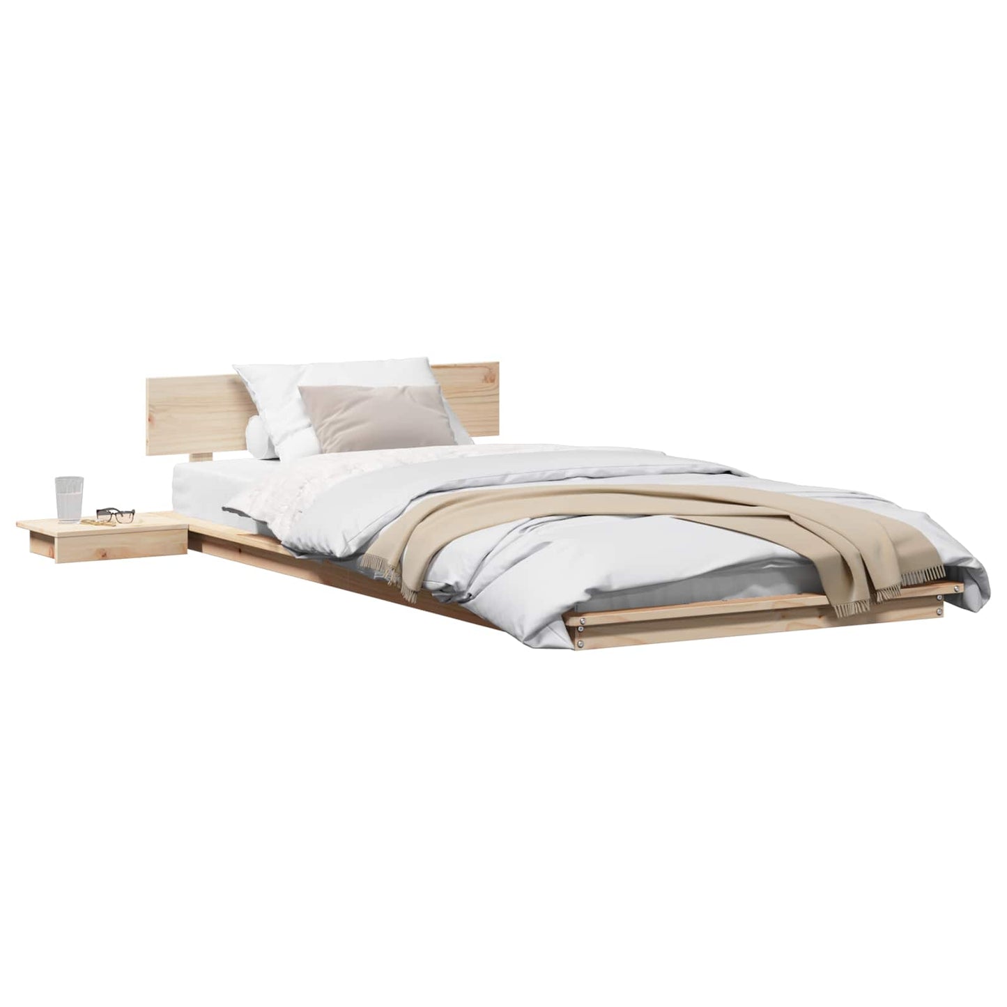 Struttura del letto Marrone 90 x 190 cm legno
