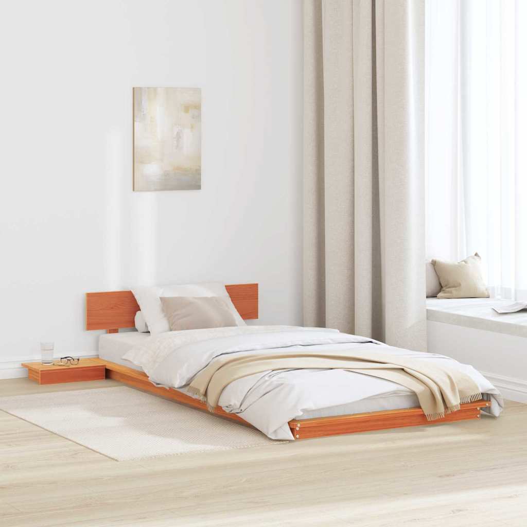 Struttura del letto Marrone 90 x 190 cm legno