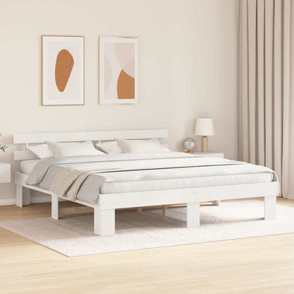 Struttura del letto Bianco 180 x 200 cm Pino massello
