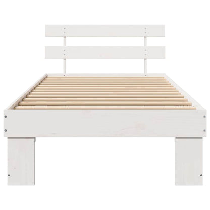 Struttura del letto Bianco 80 x 200 cm Pino massello