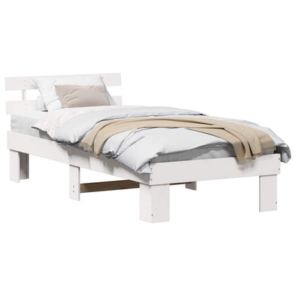 Struttura del letto Bianco 75 x 190 cm Pino massello