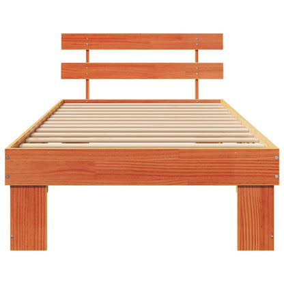Struttura del letto Marrone cerato 75 x 190 cm Pino massello