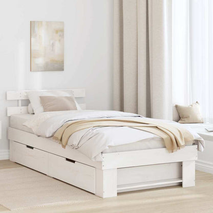 Struttura del letto Bianco 80 x 200 cm Pino massello