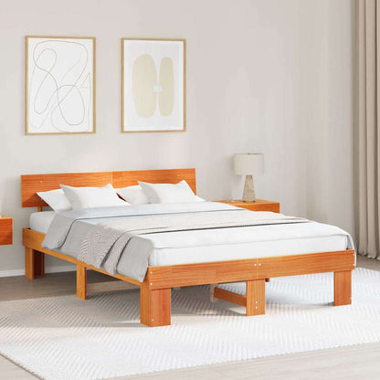 Struttura del letto Marrone cerato 150 x 200 cm Pino massello