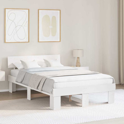 Struttura del letto Bianco 120 x 200 cm Pino massello