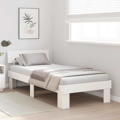 Struttura del letto Bianco 75 x 190 cm Pino massello