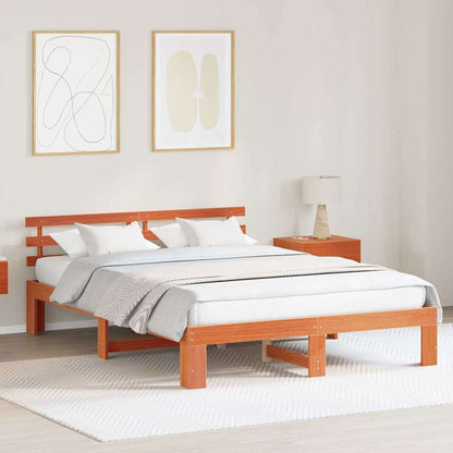 Struttura del letto Marrone cerato 160 x 200 cm Pino massello