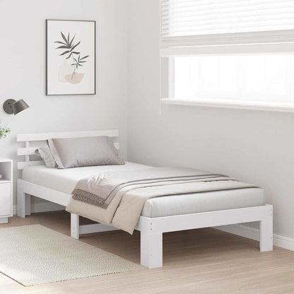 Struttura del letto Bianco 80 x 200 cm Pino massello