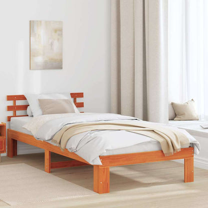 Struttura del letto Marrone cerato 75 x 190 cm Pino massello