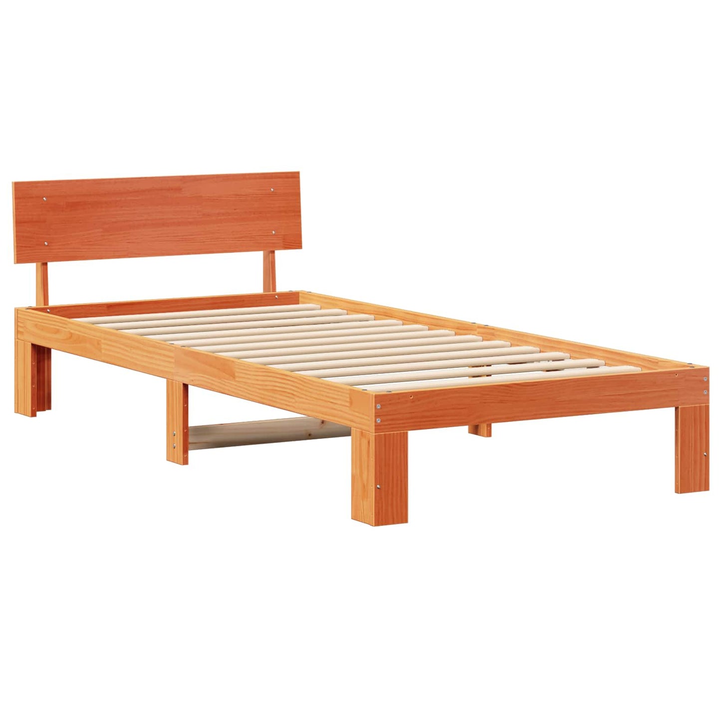 Struttura del letto Marrone cerato 90 x 200 cm Pino massello