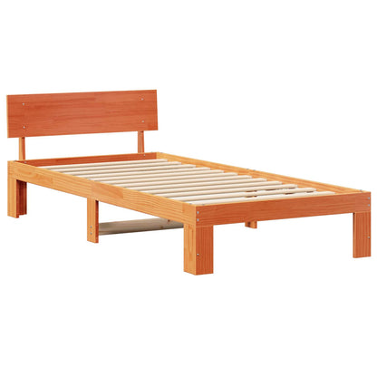 Struttura del letto Marrone cerato 90 x 200 cm Pino massello