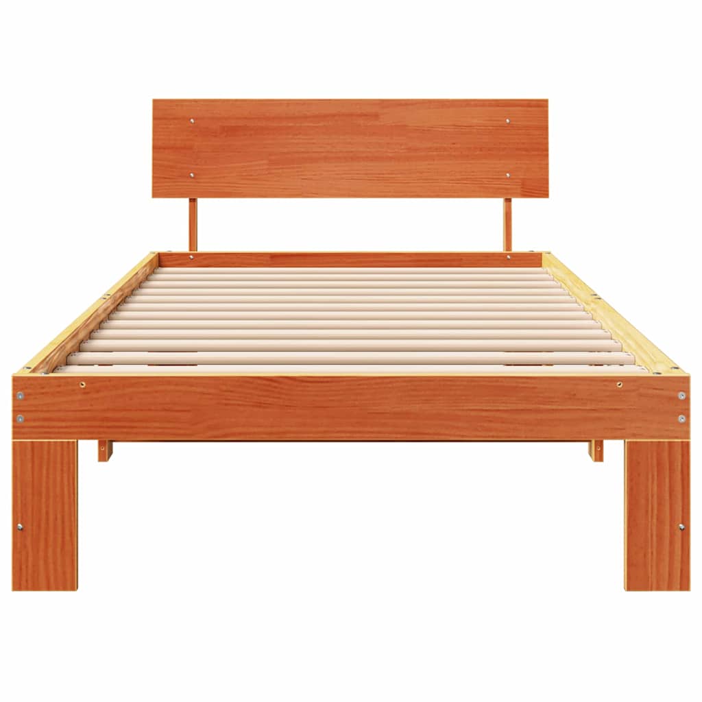 Struttura del letto Marrone cerato 75 x 190 cm Pino massello