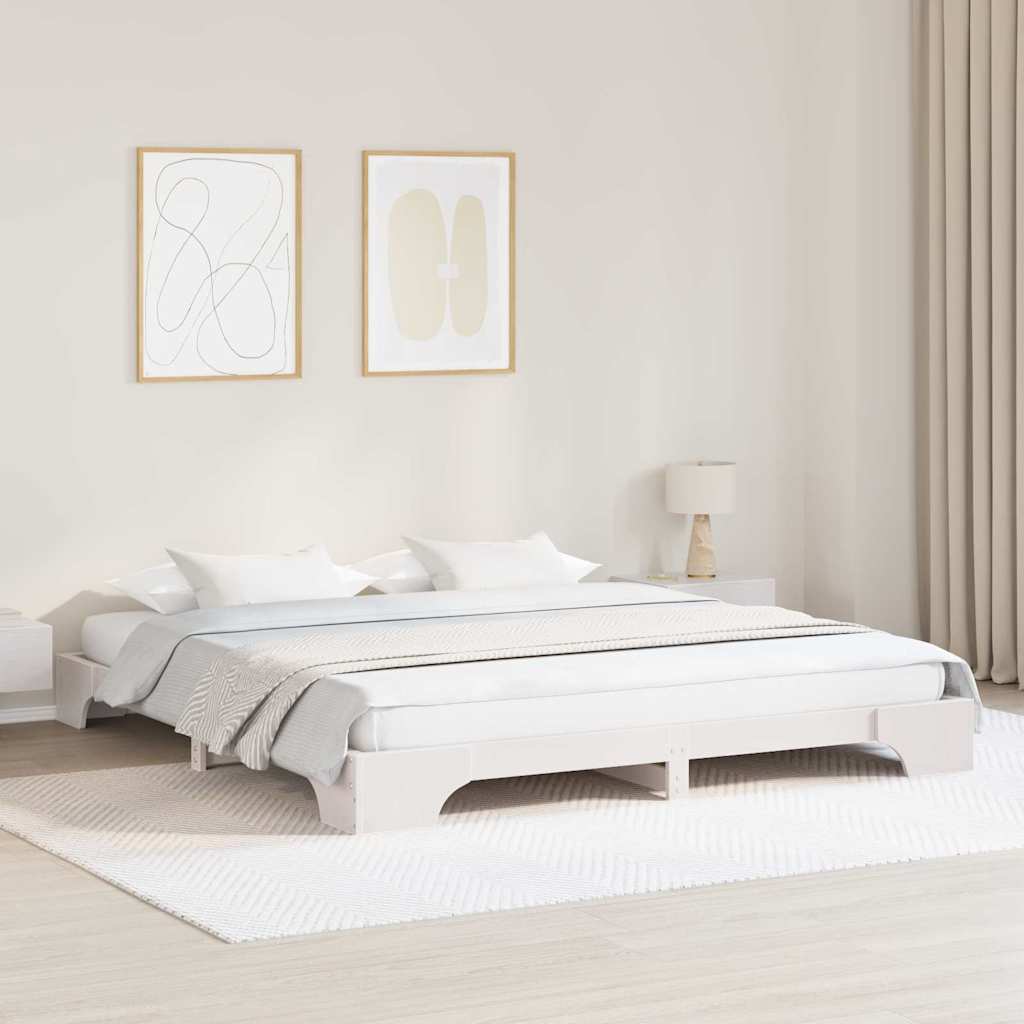 Struttura del letto Bianco 180 x 200 cm Pino massello