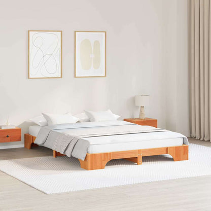Struttura del letto Marrone cerato 160 x 200 cm Pino massello
