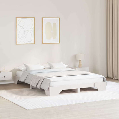 Struttura del letto Bianco 150 x 200 cm Pino massello