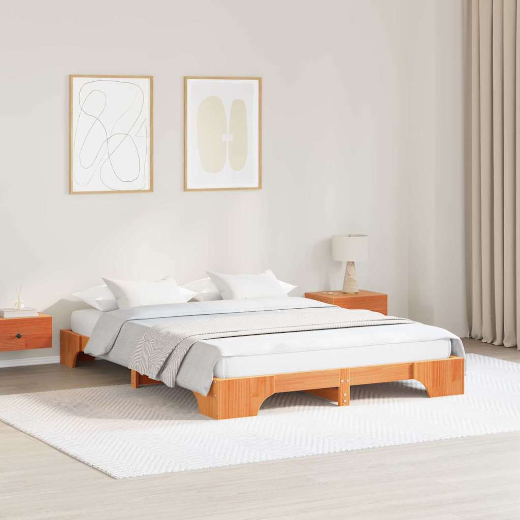 Struttura del letto Marrone cerato 150 x 200 cm Pino massello