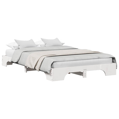 Struttura del letto Bianco 140 x 190 cm Pino massello