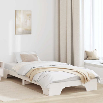 Struttura del letto Bianco 90 x 200 cm Pino massello