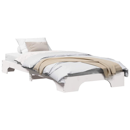 Struttura del letto Bianco 80 x 200 cm Pino massello