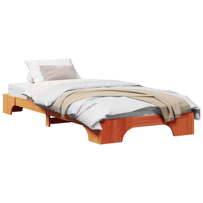 Struttura del letto Marrone cerato 90 x 190 cm Pino massello