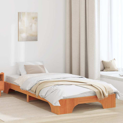 Struttura del letto Marrone cerato 75 x 190 cm Pino massello