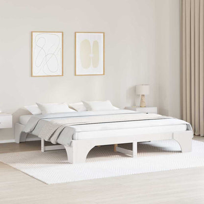 Struttura del letto Bianco 200 x 200 cm Pino massello