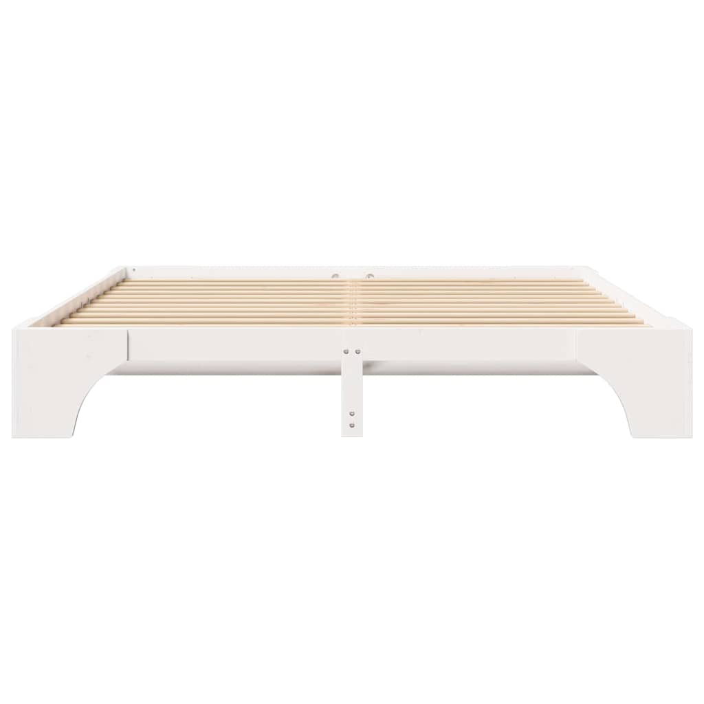 Struttura del letto Bianco 200 x 200 cm Pino massello