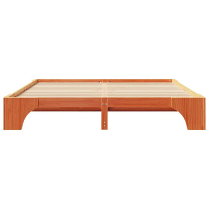 Struttura del letto Marrone cerato 200 x 200 cm Pino massello