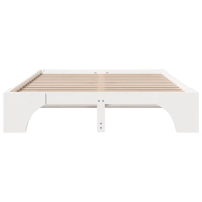 Struttura del letto Bianco 150 x 200 cm Pino massello