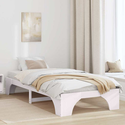 Struttura del letto Bianco 100 x 200 cm Pino massello