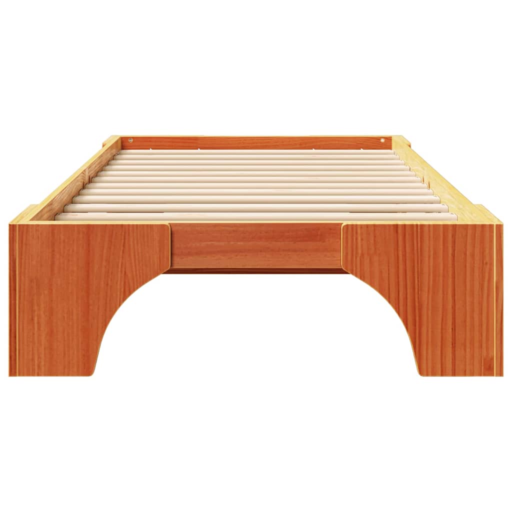 Struttura del letto Marrone cerato 90 x 200 cm Pino massello