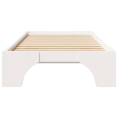 Struttura del letto Bianco 75 x 190 cm Pino massello