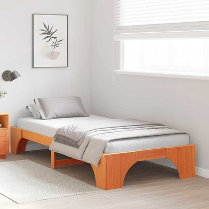 Struttura del letto Marrone cerato 75 x 190 cm Pino massello