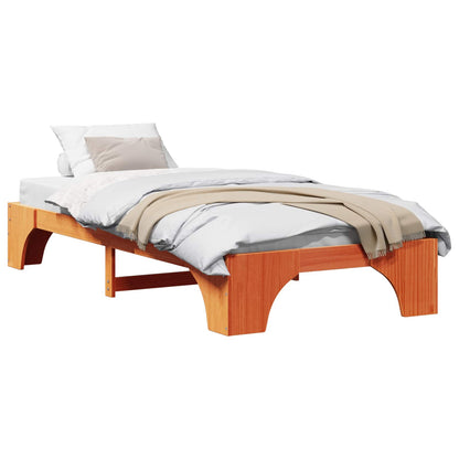 Struttura del letto Marrone cerato 75 x 190 cm Pino massello