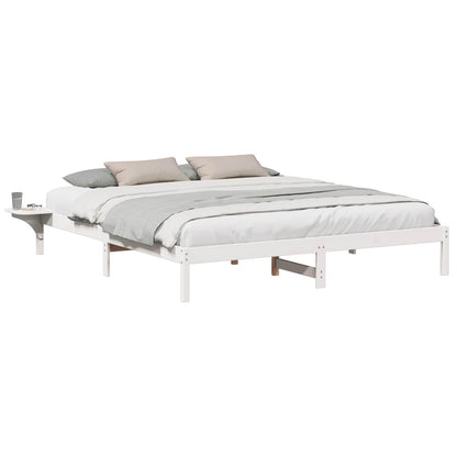 Struttura del letto Bianco 200 x 200 cm Pino massello