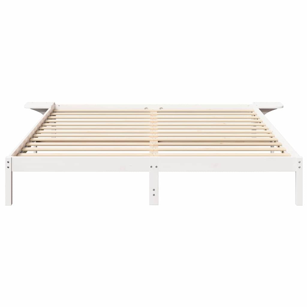 Struttura del letto Bianco 200 x 200 cm Pino massello