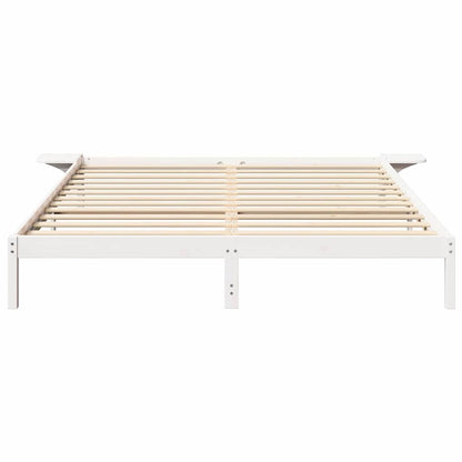 Struttura del letto Bianco 200 x 200 cm Pino massello