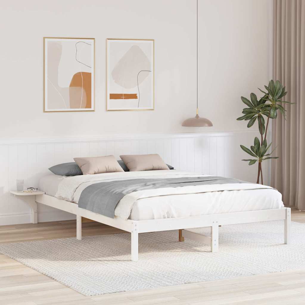 Struttura del letto Bianco 150 x 200 cm Pino massello