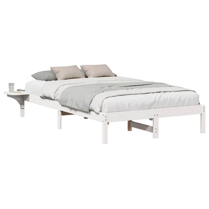 Struttura del letto Bianco 140 x 190 cm Pino massello