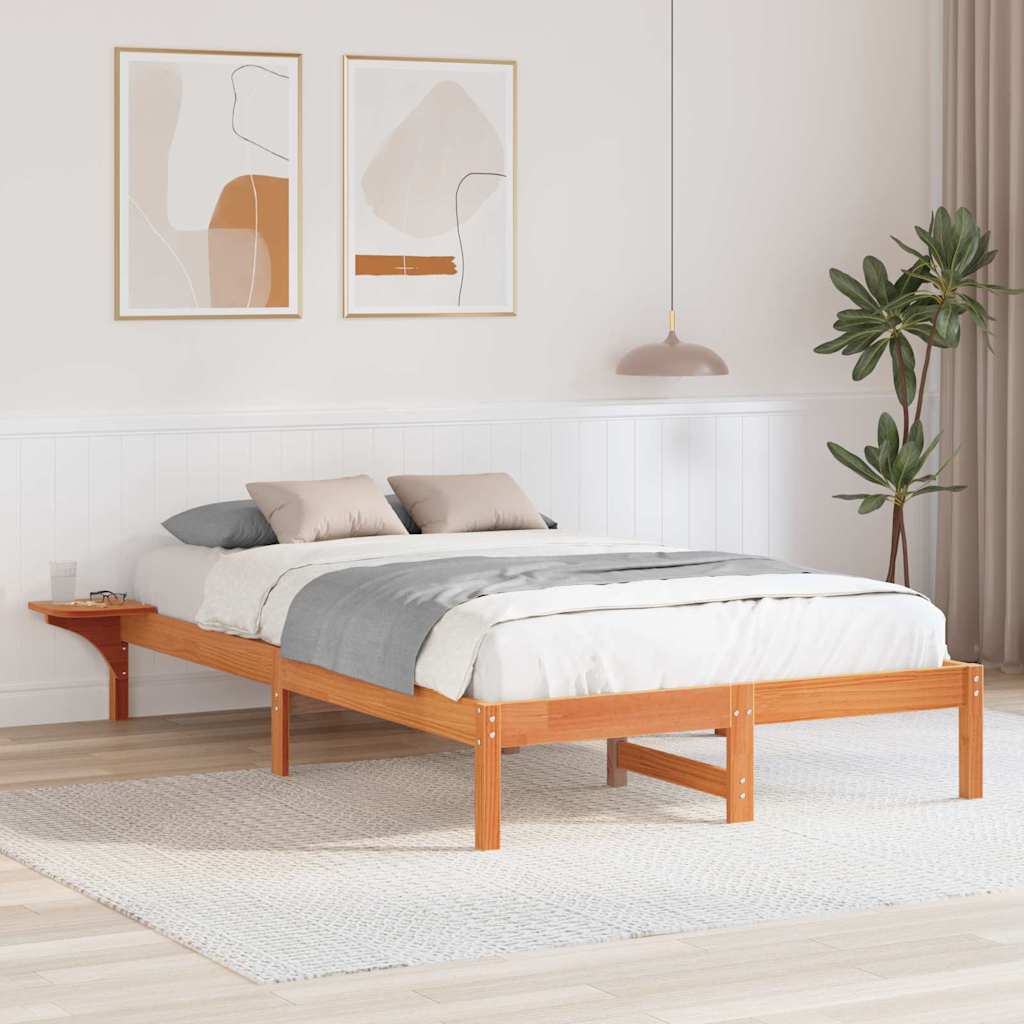 Struttura del letto Marrone cerato 135 x 190 cm Pino massello