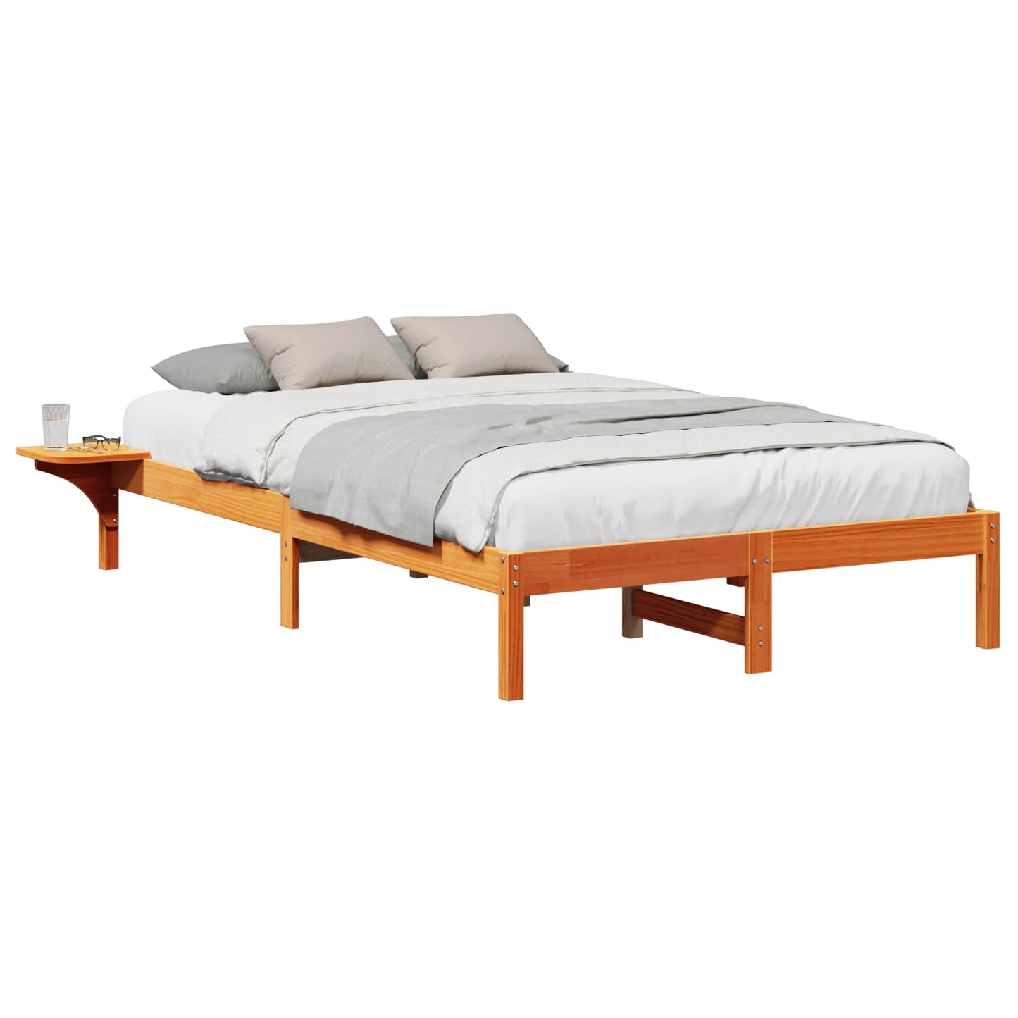Struttura del letto Marrone cerato 120 x 190 cm Pino massello