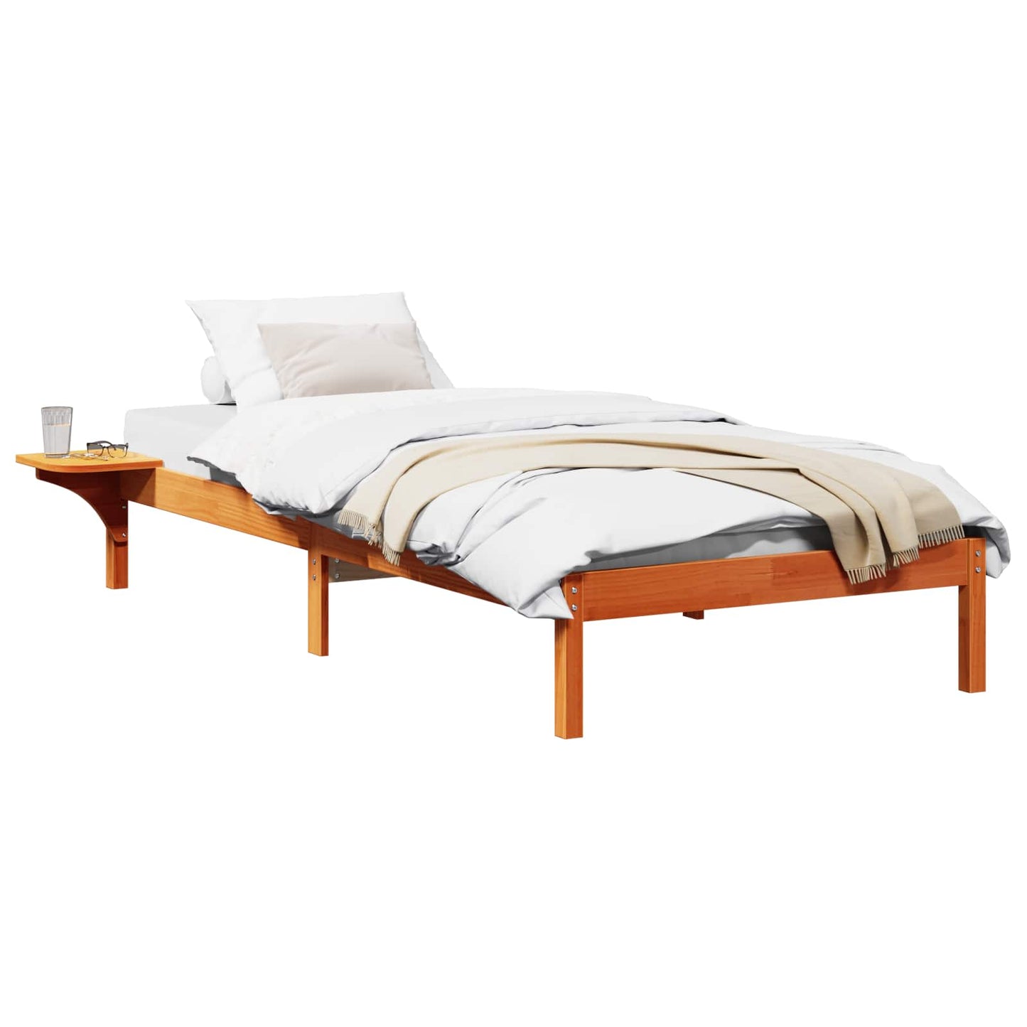 Struttura del letto Marrone cerato 90 x 200 cm Pino massello
