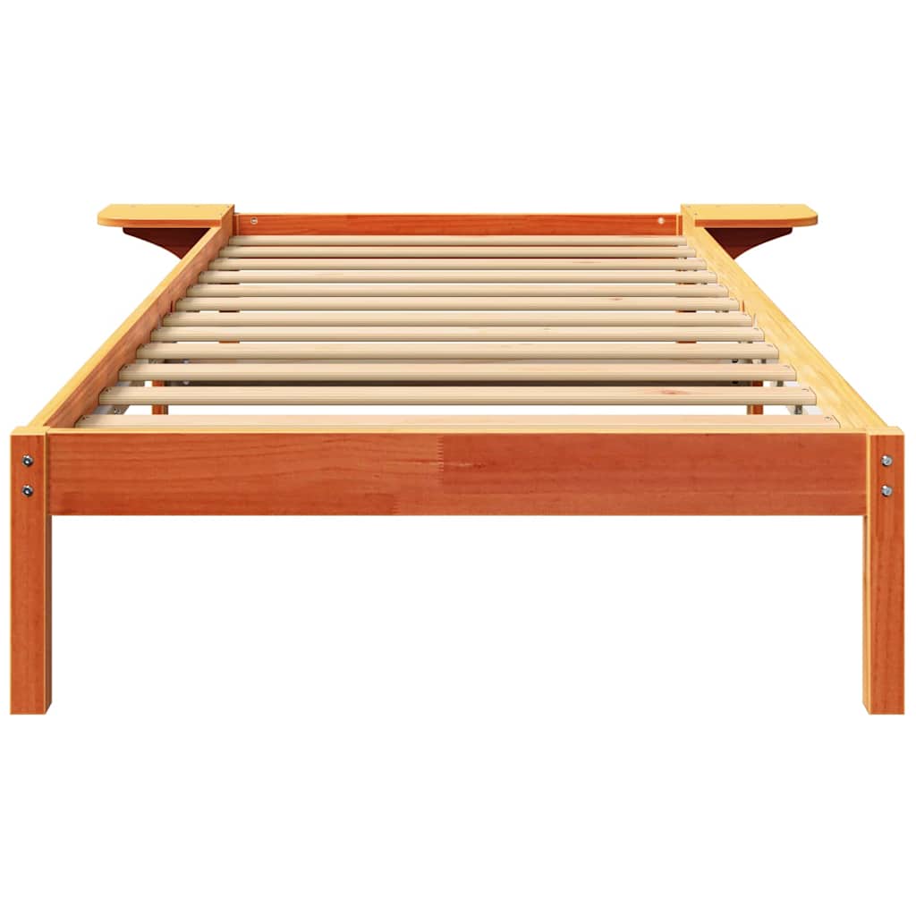 Struttura del letto Marrone cerato 90 x 200 cm Pino massello